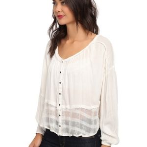 Free People White Top Size Sp - image 1